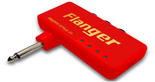 FL-F1-RED, FLANGER "PREPPY-STYLE" MINIATURE GUITAR HEADPHONE AMPLIFIER, RED