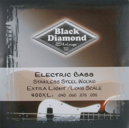 06-41240 N400XL BLACK DIAMOND BASS STAINLESS STEEL SET LONG SCALE