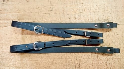 MG-JH2011, ACCORDION STRAPS, BLACK LEATHER, SMALL