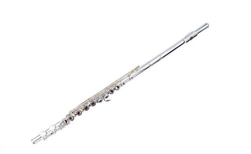 TE-CFL-26E/SB, CHATEAU FLUTE, SILVER PLATED THROUGHOUT, Y-SHAPED KEY-CUP ARMS, LOW C-FOOT JOINT, OFFSET G, SPLIT E, STAINLESS STEEL SPRINGS, CASE