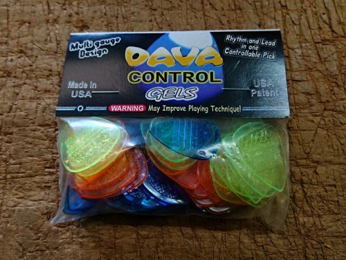 51-8368, DAVA 8368 CONTROL GELS GUITAR PICKS, 36 PICKS, MULTI COLOURS