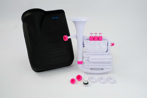 NU-N610JHWPK, NUVO jHORN, ABS BODY, MULTI-CUP MOUTHPIECE, ROTARY VALVES, Bb/C TUNING, WHITE/PINK - Image 2