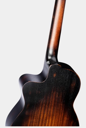 ORT-DSSUITE-C/E, ORTEGA FULL SIZE THINLINE BODY 'DISTRESSED SUITE' GUITAR, SOLID SPRUCE TOP, DTS MAHOGANY BACK & SIDES, CUTAWAY/PICKUP, WITH DELUXE GIGBAG - Image 3