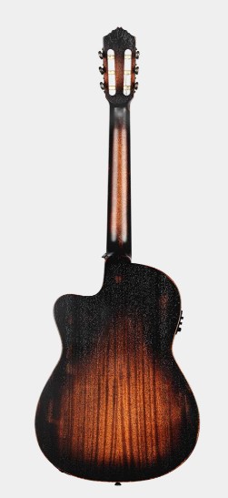 ORT-DSSUITE-C/E, ORTEGA FULL SIZE THINLINE BODY 'DISTRESSED SUITE' GUITAR, SOLID SPRUCE TOP, DTS MAHOGANY BACK & SIDES, CUTAWAY/PICKUP, WITH DELUXE GIGBAG - Image 2