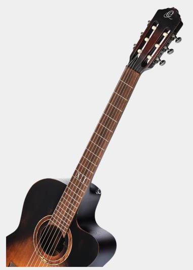 ORT-DSSUITE-C/E, ORTEGA FULL SIZE THINLINE BODY 'DISTRESSED SUITE' GUITAR, SOLID SPRUCE TOP, DTS MAHOGANY BACK & SIDES, CUTAWAY/PICKUP, WITH DELUXE GIGBAG - Image 4