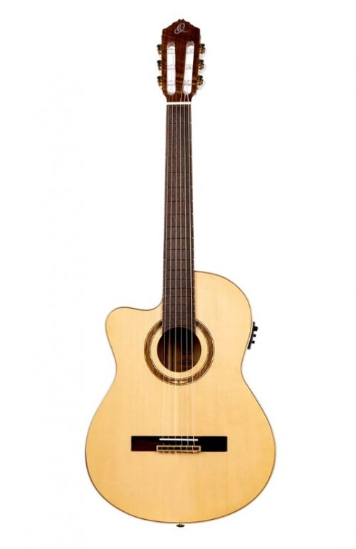 ORT-RCE138SN-L, ORTEGA NYLON STRING GUITAR, LEFT-HANDED PERFORMER SERIES, CUTAWAY/PICKUP, SOLID ALASKAN SPRUCE TOP, SAPELE BACK & SIDES, DELUXE GIGBAG - Image 9