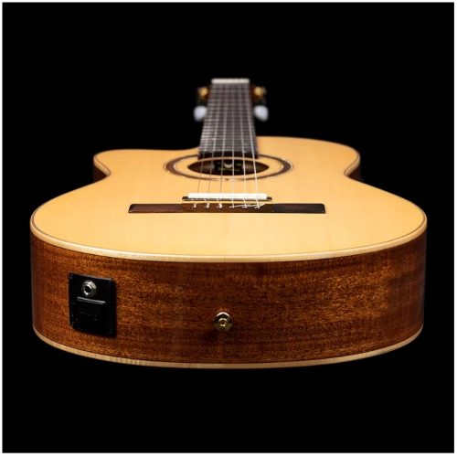 ORT-RCE138SN-L, ORTEGA NYLON STRING GUITAR, LEFT-HANDED PERFORMER SERIES, CUTAWAY/PICKUP, SOLID ALASKAN SPRUCE TOP, SAPELE BACK & SIDES, DELUXE GIGBAG - Image 2