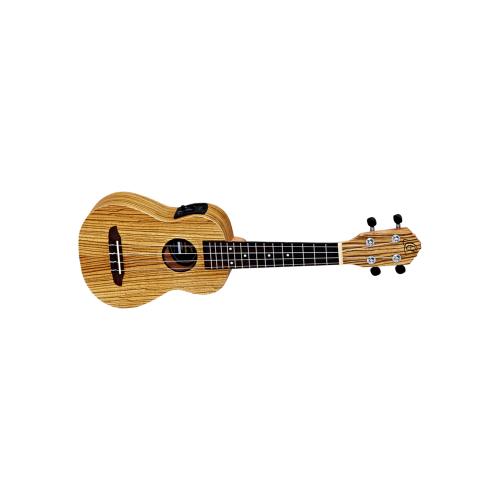 ORT-RFU10ZE, ORTEGA UKULELE, SOPRANO, ZEBRAWOOD SATIN FINISH