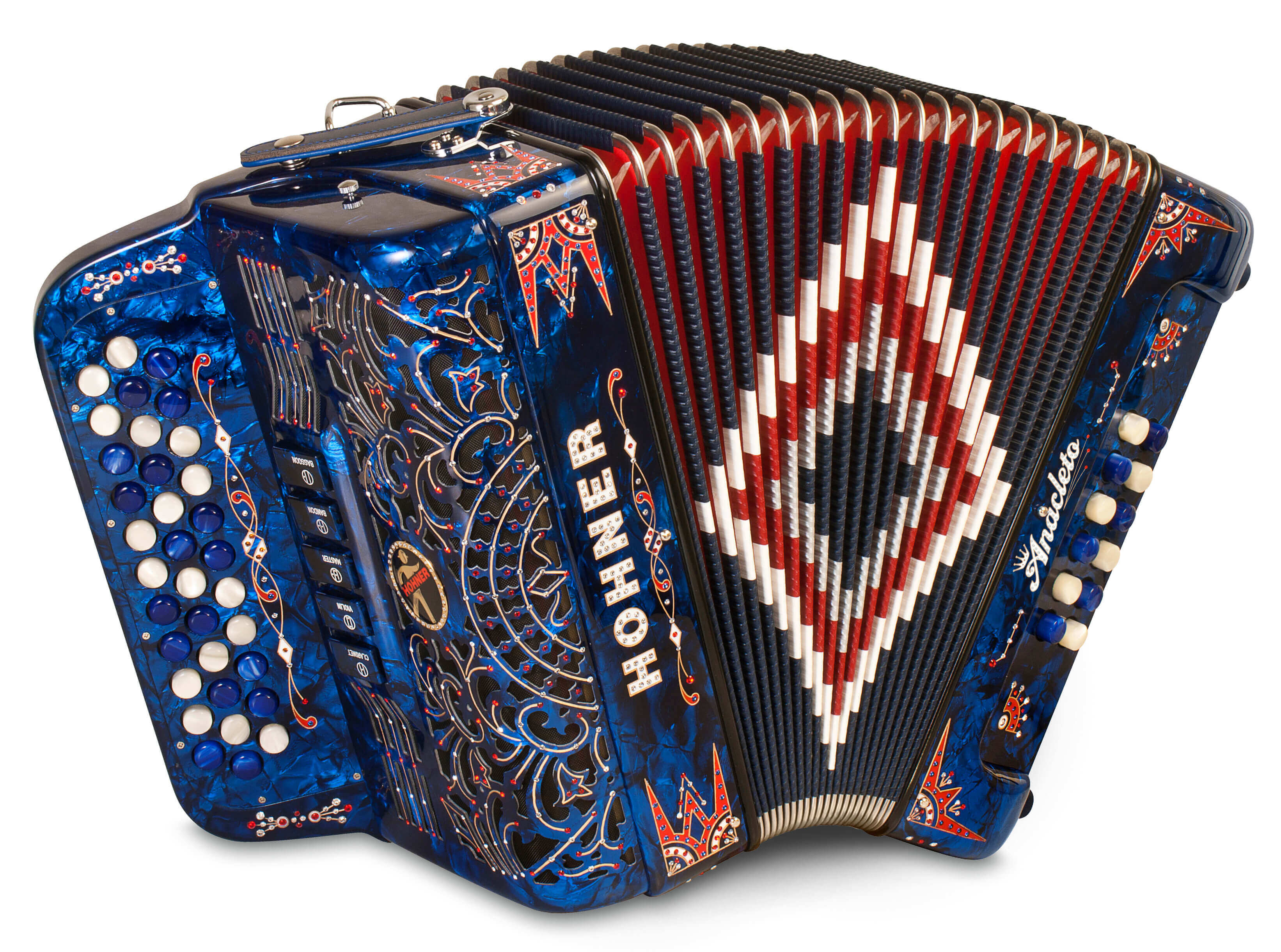 15A7700, HOHNER ANACLETO ‘REY DEL NORTE III S’, 3ROW/5 REGISTER